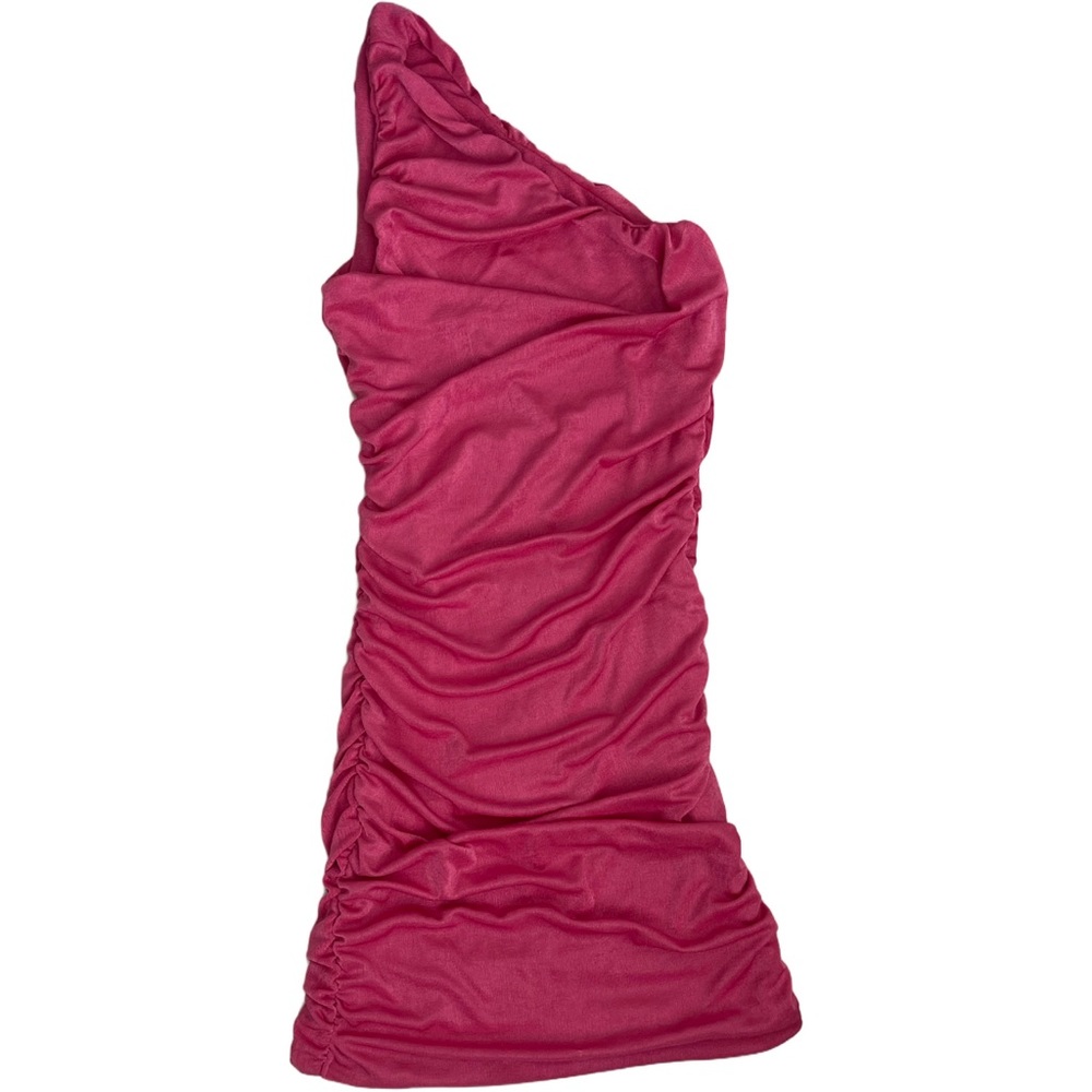 Flirty Pink Asymmetrical Mini Dress